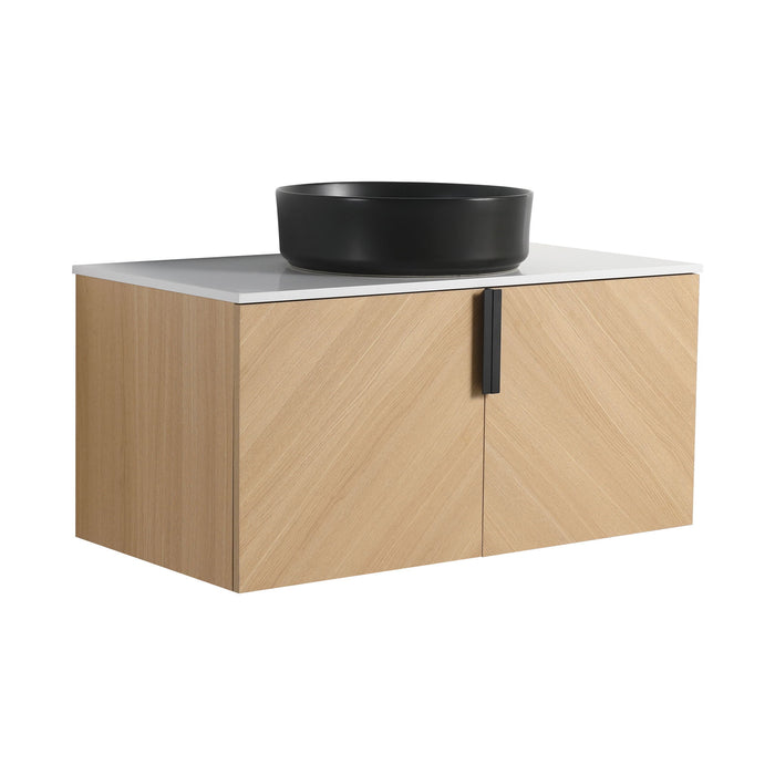Wall Mounted Bathroom Vanity With Art Sink
