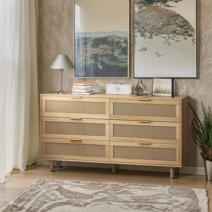 Modern 6 Drawer Storage Cabinet For Bedroom