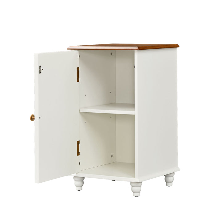 Floor Cabinet With Adjustable Shelf, Storage For Entryway