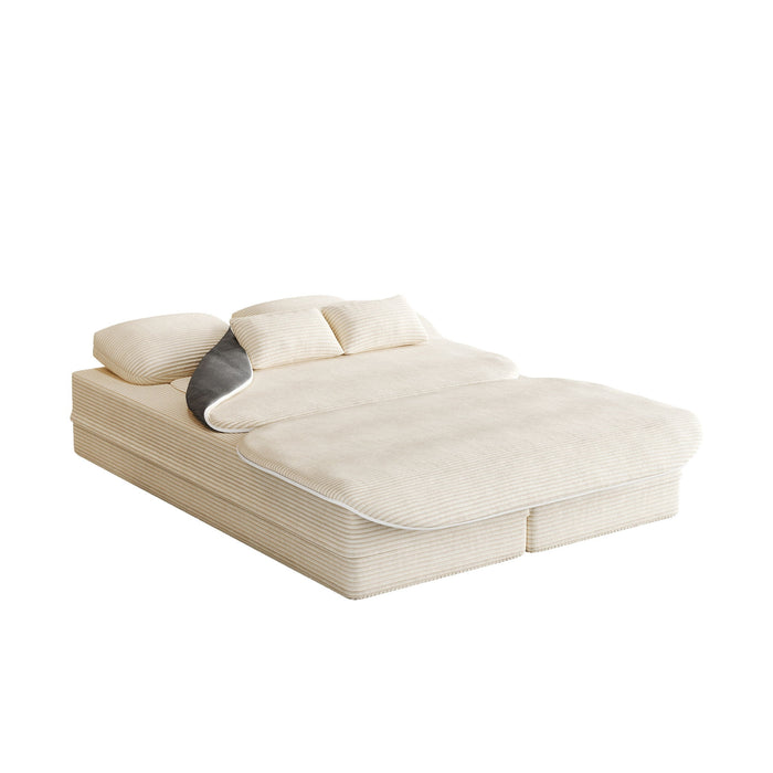 2 In 1 Foldable Sofa Bed With Multi Functional Blanket