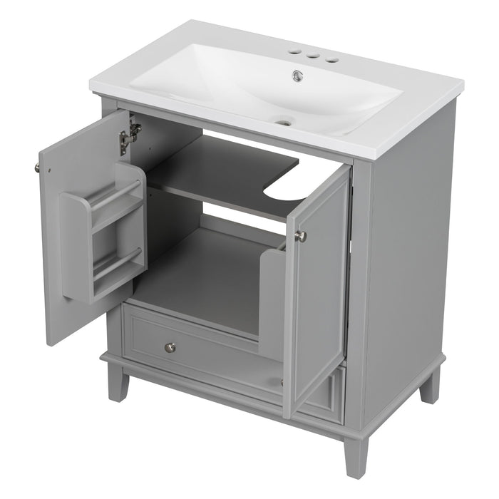 Modern Bathroom Vanity With Sink Combo, Multi Functional Cabinet With Doors And Drawer