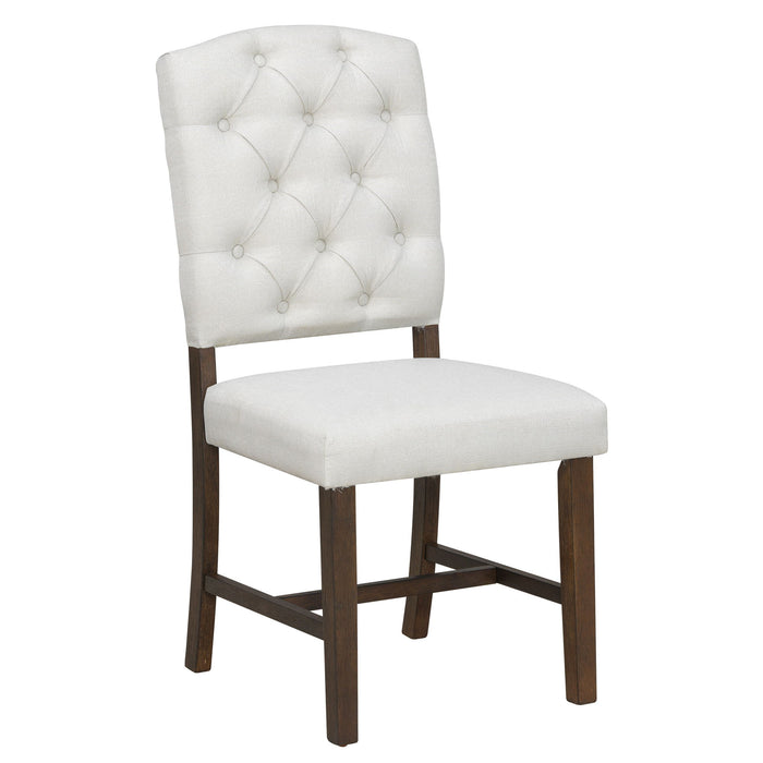 Dining Set With Leaf Round Table And 4 Upholstered Chairs