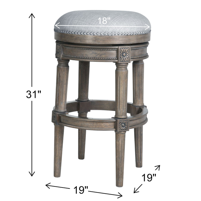 Rustic Elegance Backless Swivel Stool