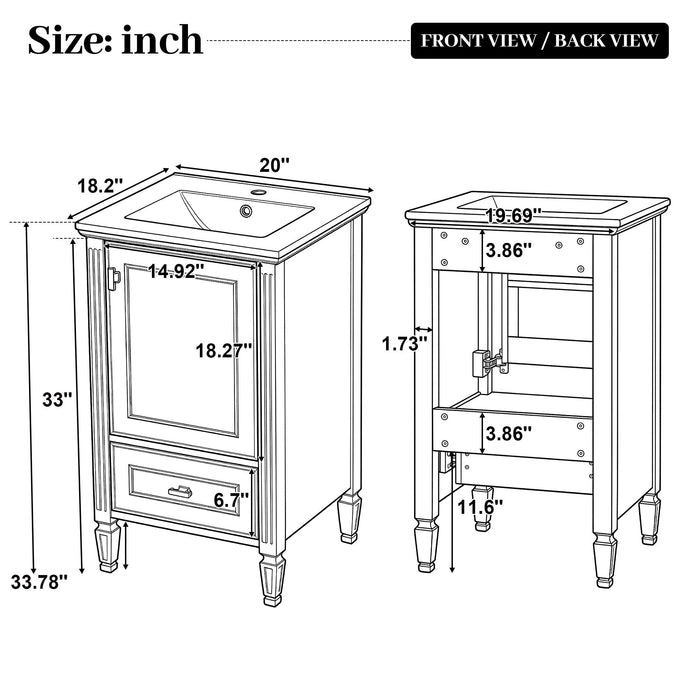 Retro Bathroom Vanity With Sink