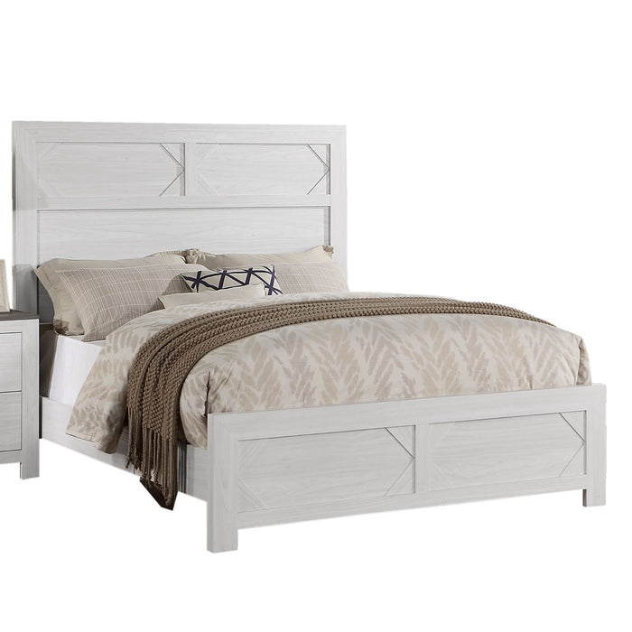 Transitional Bed With High Headboard