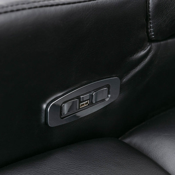 Premium Power Recliner & Storage Arms, Cupholders, Swivel Tray Table And Cell Phone Stand - Black