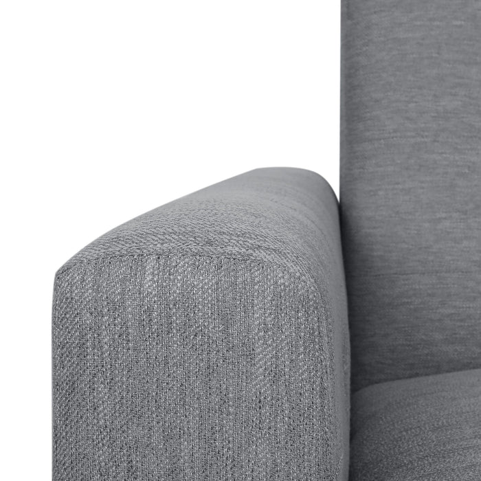 Contemporary Recliner Chair With Push Back Function And Birchwood Legs