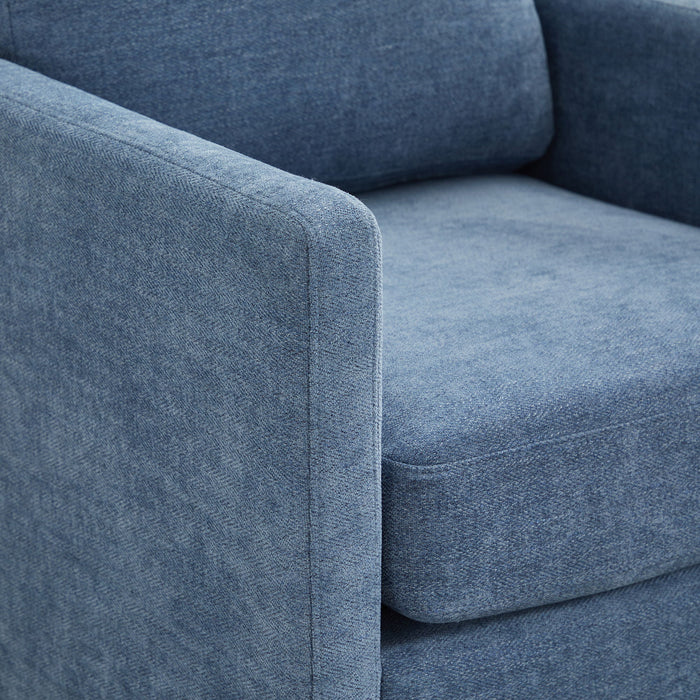 Square Upholstered Swivel Accent Chair