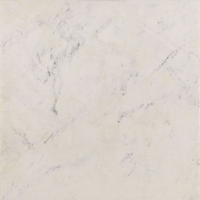 Volz - Square Coffee Table With Crisscross Base - White Marble