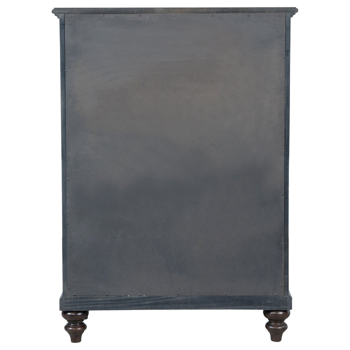 Berwick - 5 Drawer Chest With Felt Lined Top Drawers - Dark Oak