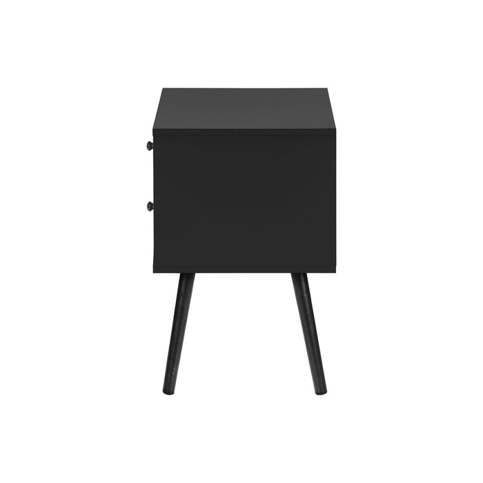 Accent Table & Storage Drawers - Black
