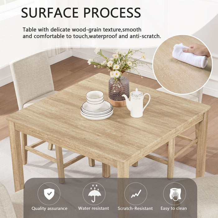5 Piece Counter Height Table Set With 4 Chairs