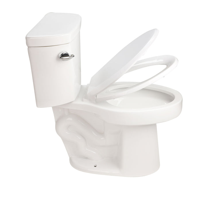 Gloss 2 Piece Toilet With 1.28 Gpf Tornado Flush, Rimless Bowl, Soft Closing Seat - Gloss White