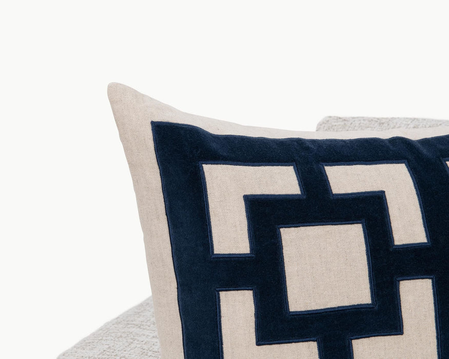 Novel Estate - 22" x 22" NV Corbin Pillow - Navy Blue