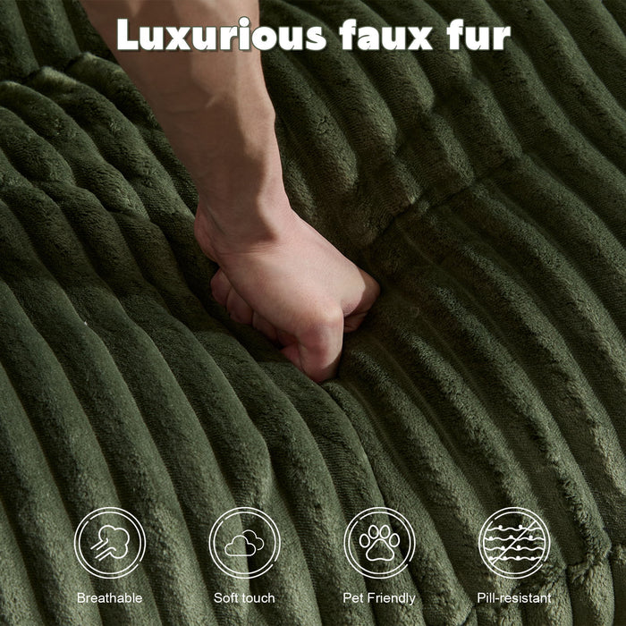 Double Chaise Lounge Chair, Oversized Upholstered Sleeper Cloud Couch