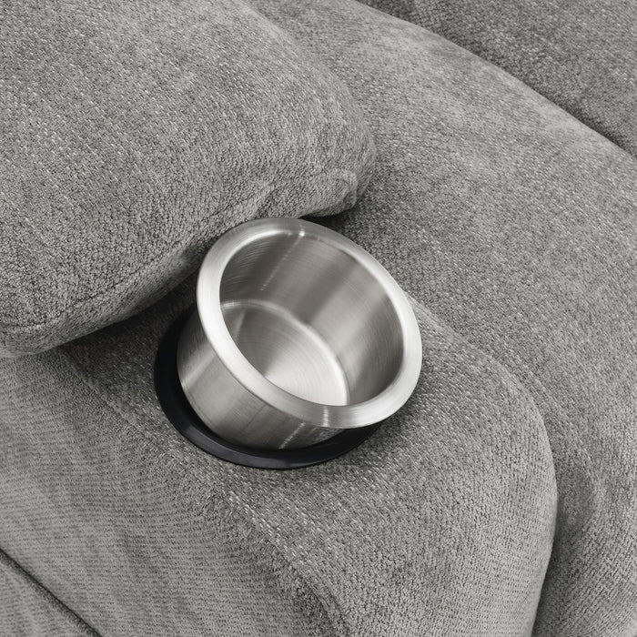Beca - Upholstered Power Lift Recliner With Cupholders And USB Charging