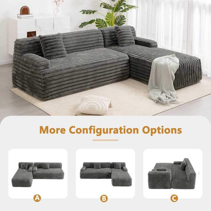 Cloud Sectional Sofa Upholstered Couch Free Combined Sofa