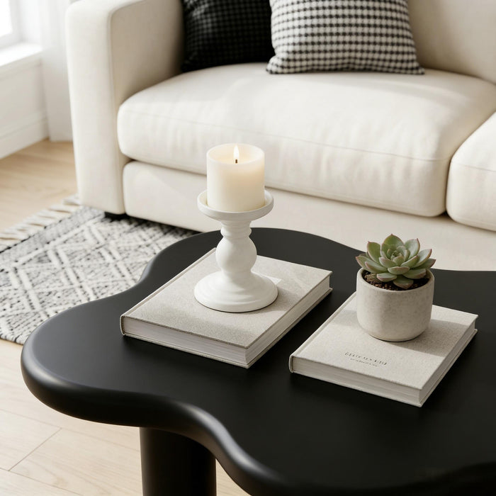 Cloud Shaped Coffee Table With 4 Round Legs