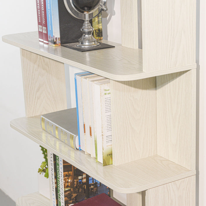 Modern 5 Tier Open Storage Bookcase