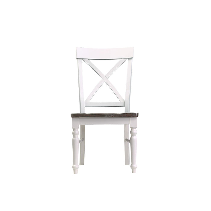 Dining Chairs (Set of 2) - Brown / White