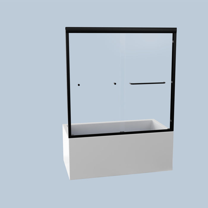 Semi-Frameless Double Sliding Shower Door, Bypass Shower Door, 1 / 4" (6Mm) Thick SGCC Tempered Glass Door