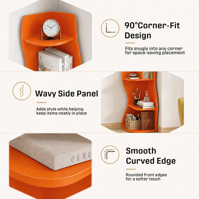 5 Tier S - Shaped Corner Shelf For Living Room