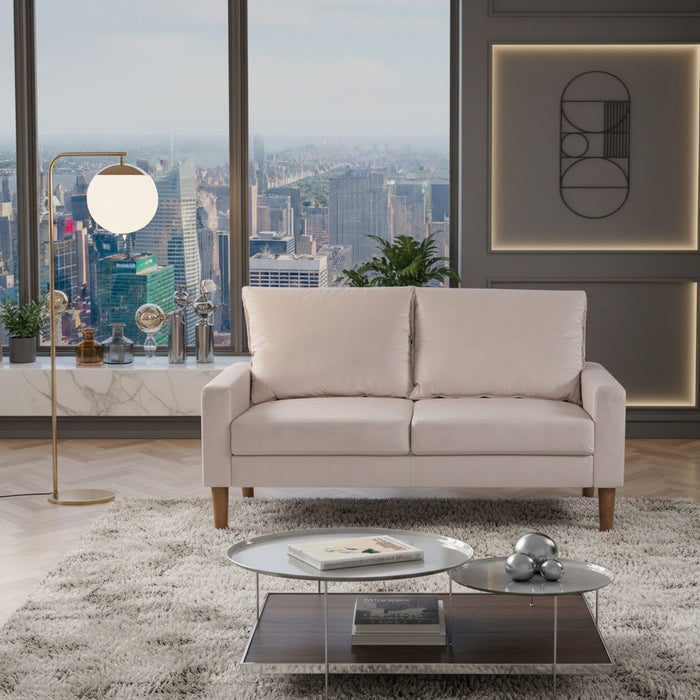 Upholstered Loveseat Sofa, 2 Seater Couch For Living Room Apartment