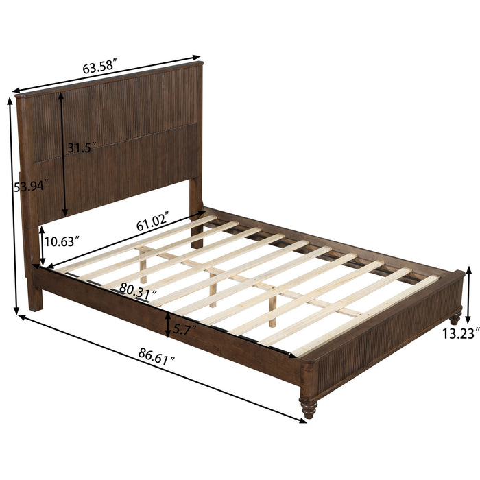Platform Bed Frame With Tall Headboard