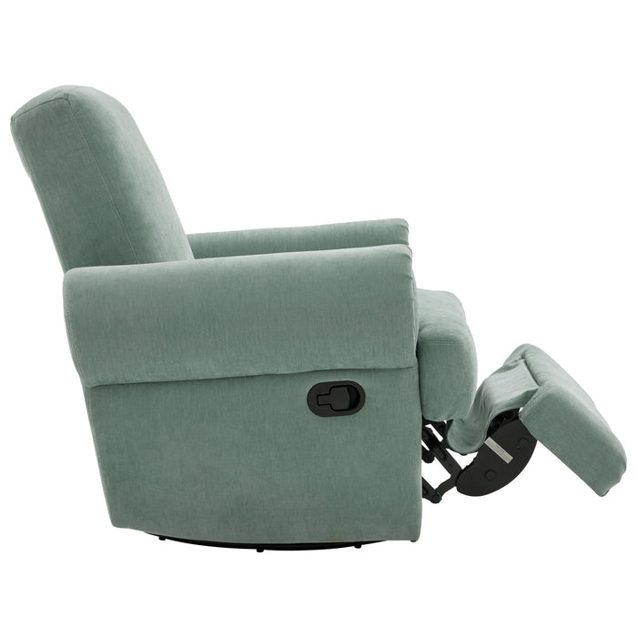 Manual Swivel Recliner Rocker Chair With Adjustable Backrest