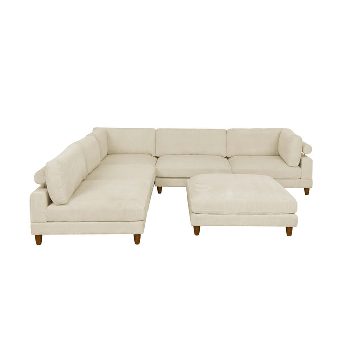 Modern Modular Sectional With Adjustable Back Support