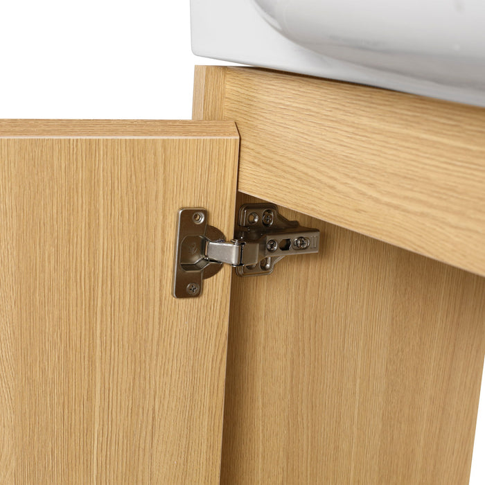 Wall Mounted Bathroom Vanity With Sink & Soft Close Door