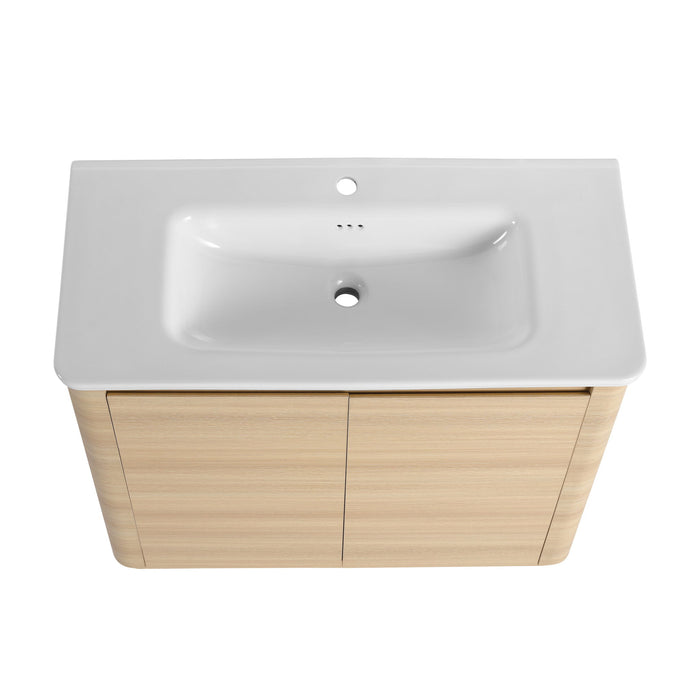 Freestanding Bathroom Vanity With Sink & 2 Soft Close Doors