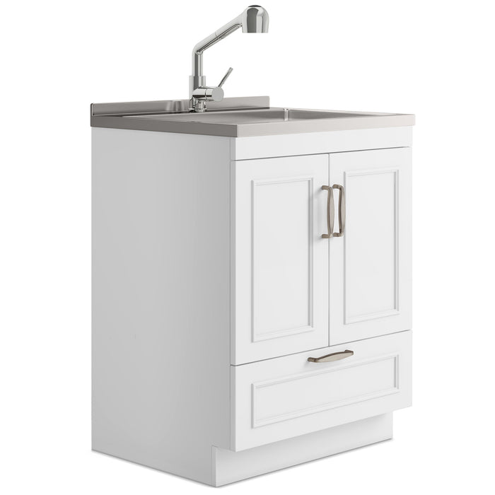Cardinal - Laundry Cabinet With Faucet And Sink - White