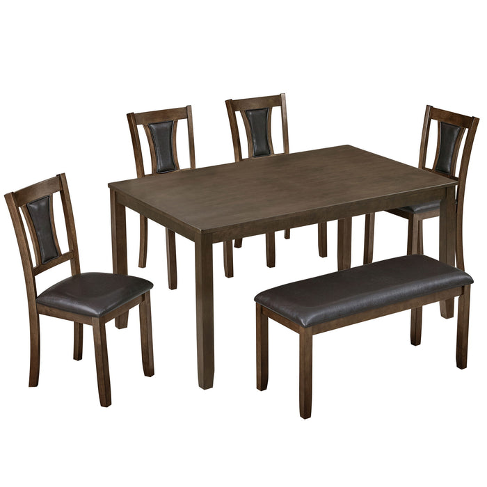 Modern Dining Table Set With Upholstered Chairs