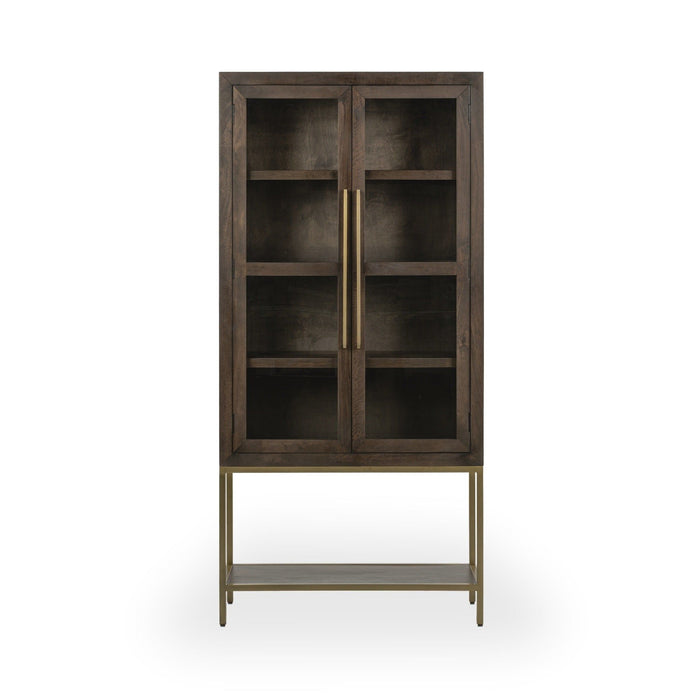 Freemont - Solid Wood Tall Cabinet - Kona Brown