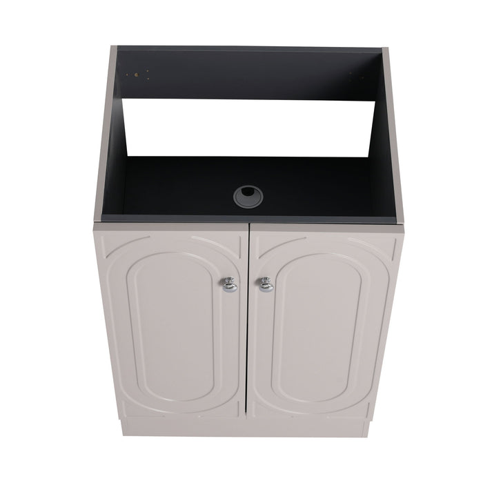 Contemporary Freestanding Bathroom Vanity With Resin Sink & Soft-Close Cabinet Doors