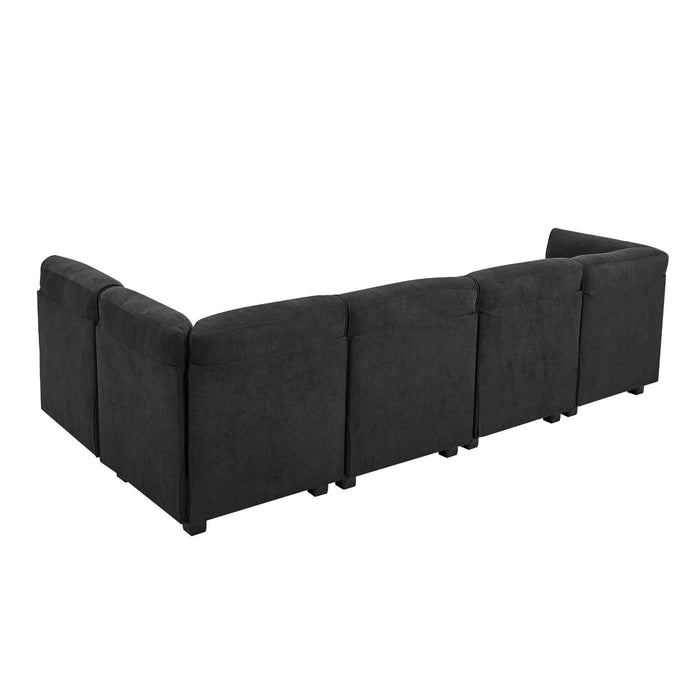 Upholstered Modular Sectional - Black