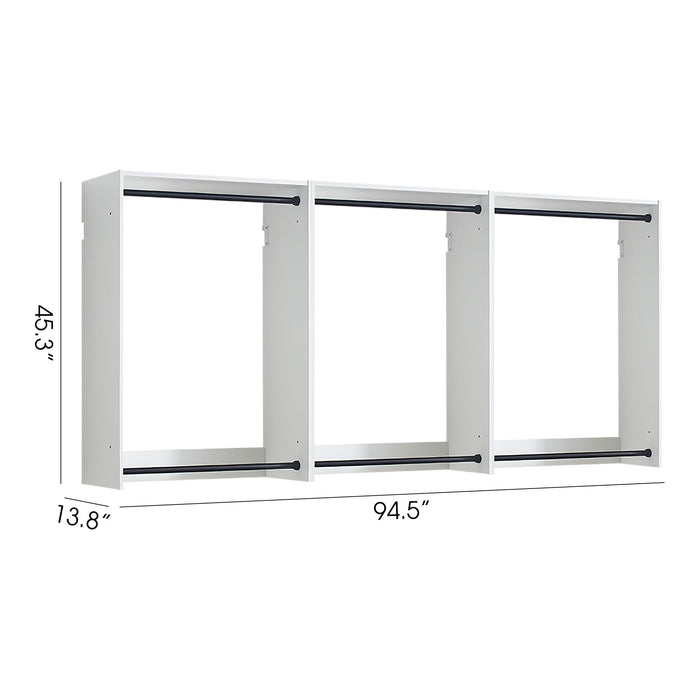 Devi - Wall Mounted Wood Closet System, Modular Units