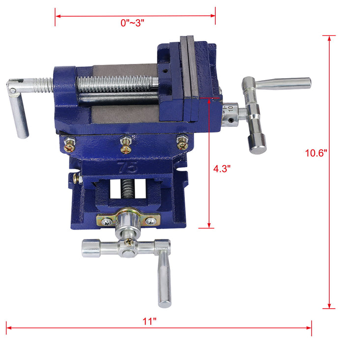 Industrial Quality Cross Slide Vise, Drill Press Metal Milling 2 Way X - Y