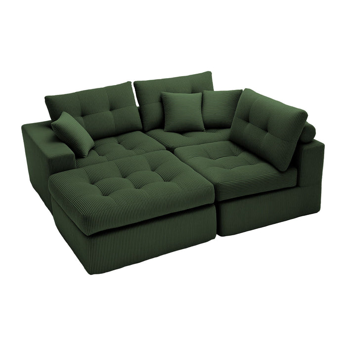 Corner Chaise L-Shaped Sectional Sofa Bed