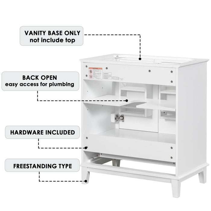 Modern Bathroom Vanity Base Only With Doors And Drawer