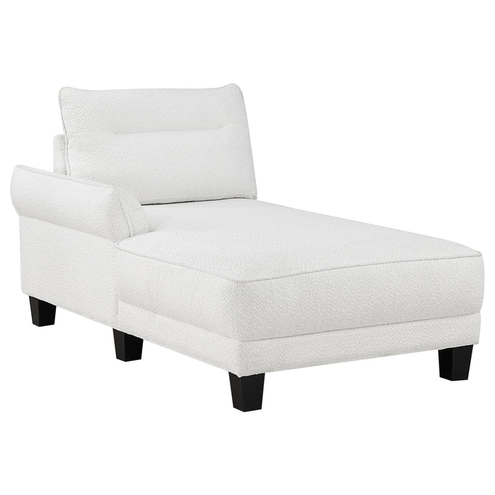 Granholm - Upholstered Curved Arm Sectional Sofa - White