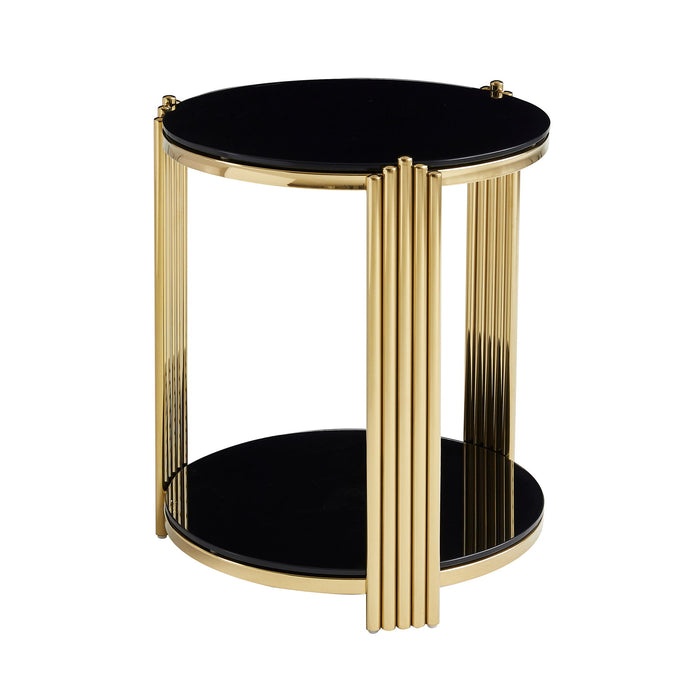 Round Table With Double Layer Storage