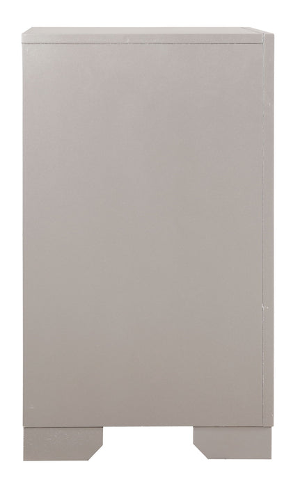 Elegant Nightstand - Silver Champagne