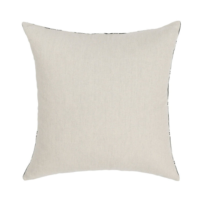 Nubia - 18" Round Pillow - Black / White
