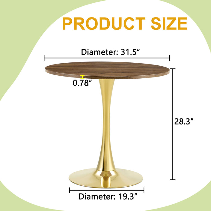 Round Dining Table With Thickened Top For Kitchen