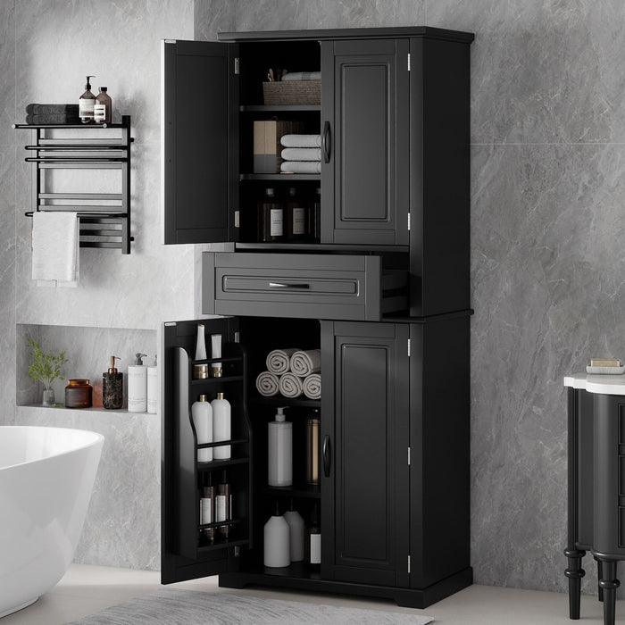 Bathroom Storage Cabinet With Multifunctional Storage Space, Drawer With Slide Rails, Adjustable Shelf