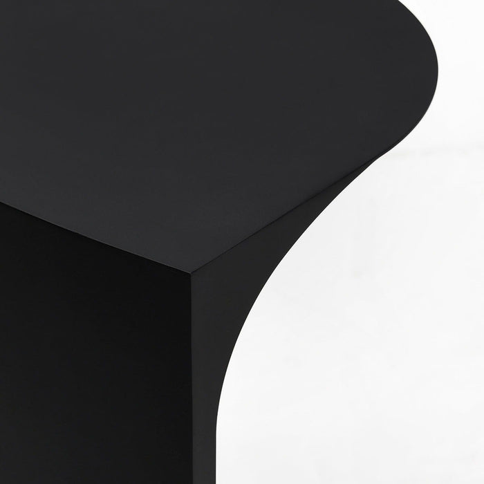 Cote - 16" Metal Accent Table - Black