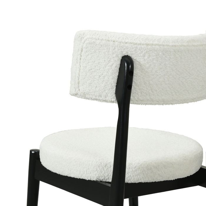 Mid Century Modern Counter Stools, Fabric Upholstered Chairs