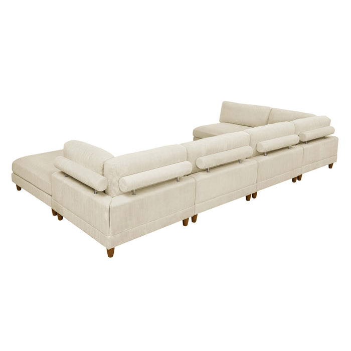 Modern Modular Sectional With Adjustable Back Support